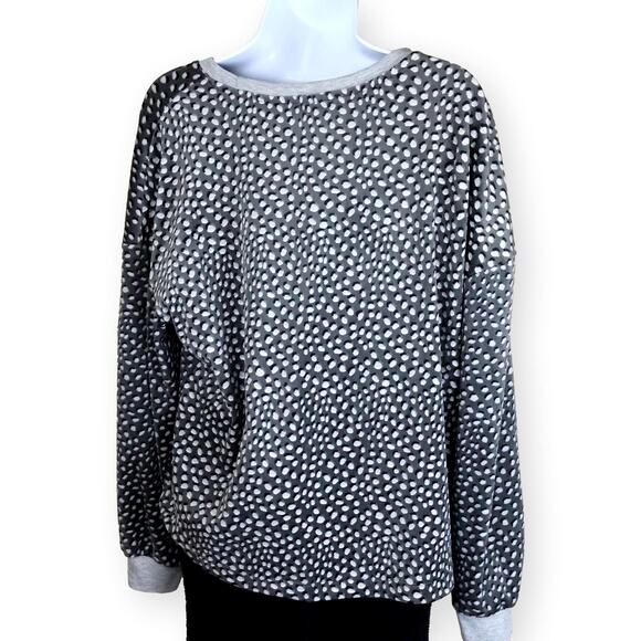 Splendid Leopard Velour Top + Fleece Pants M - Picture 8 of 9